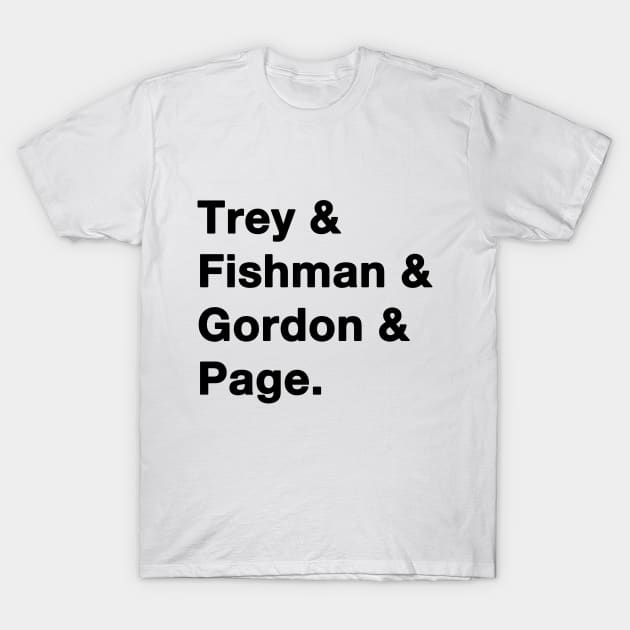 Phish Names T-Shirt by IdenticalExposure